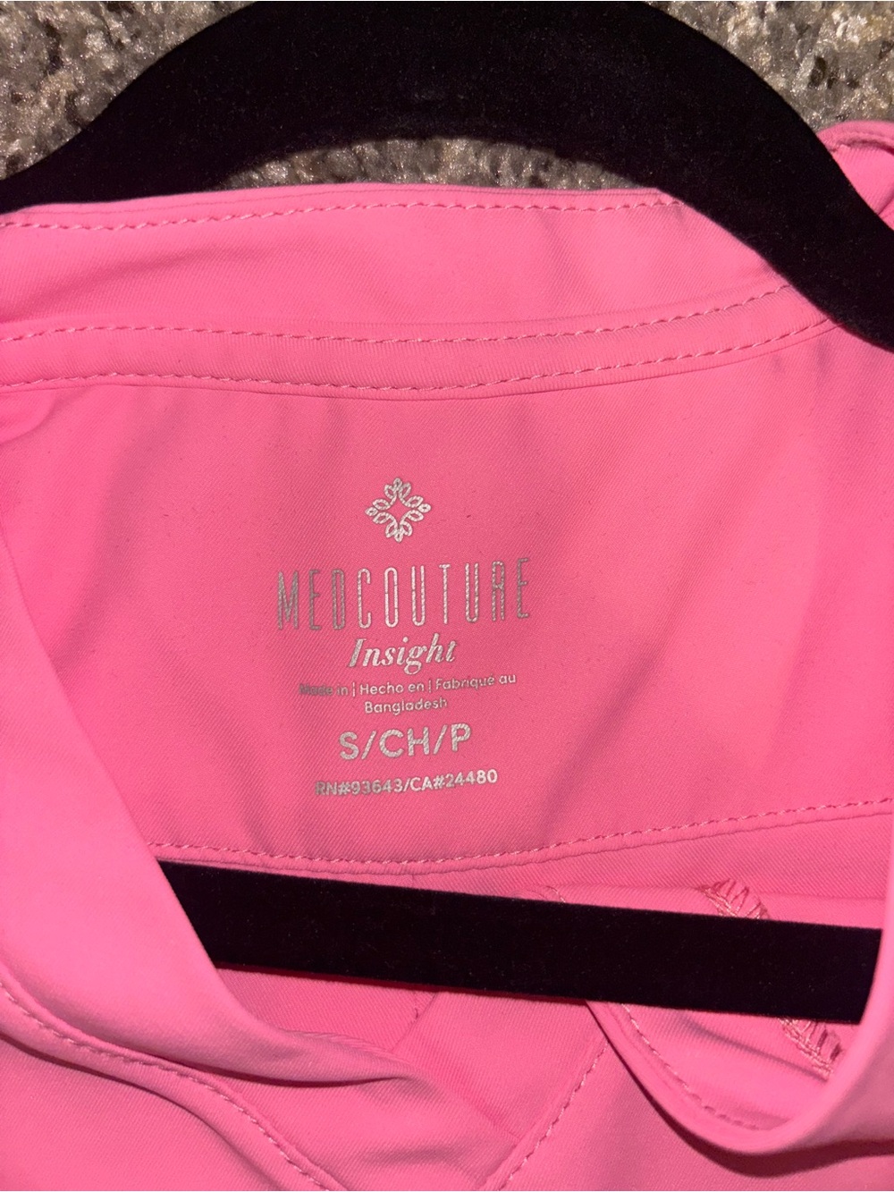 Med Couture Pink Scrub Top and Pants Set - Picture 4 of 5